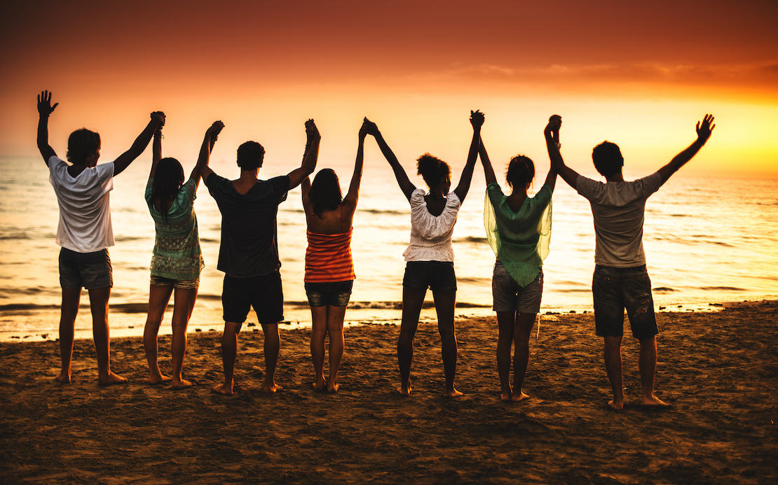 volunteer togetherness at dusk Volunteer abroad with your best friend
